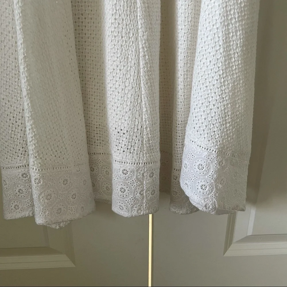 CAbi Lizzie White Eyelet Front Tie Dress #5106 - Picture 6 of 16